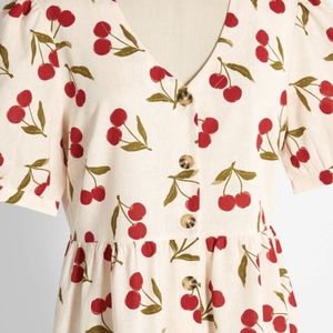 Modcloth Cherries Dress Size 12